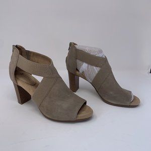 Giani Bernini Averiel 10015405800 Shooties Sandals Women's 8M Taupe Suede S0509‎